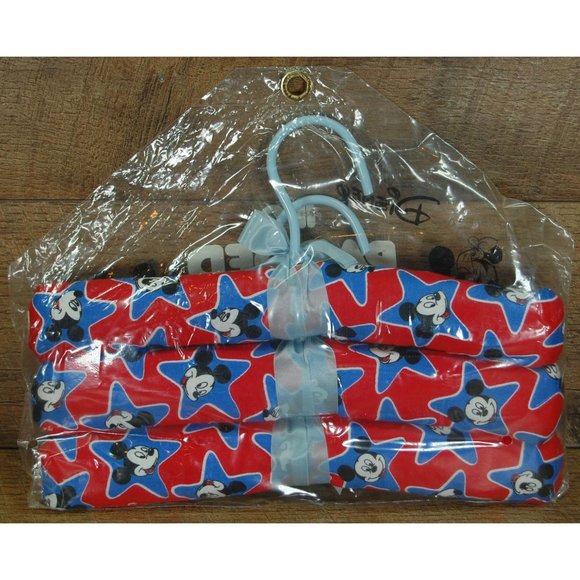 NEW Vintage 1987 Mickey Mouse Disney IPC Padded Hangers Soft Scent Blue Red - Picture 5 of 5